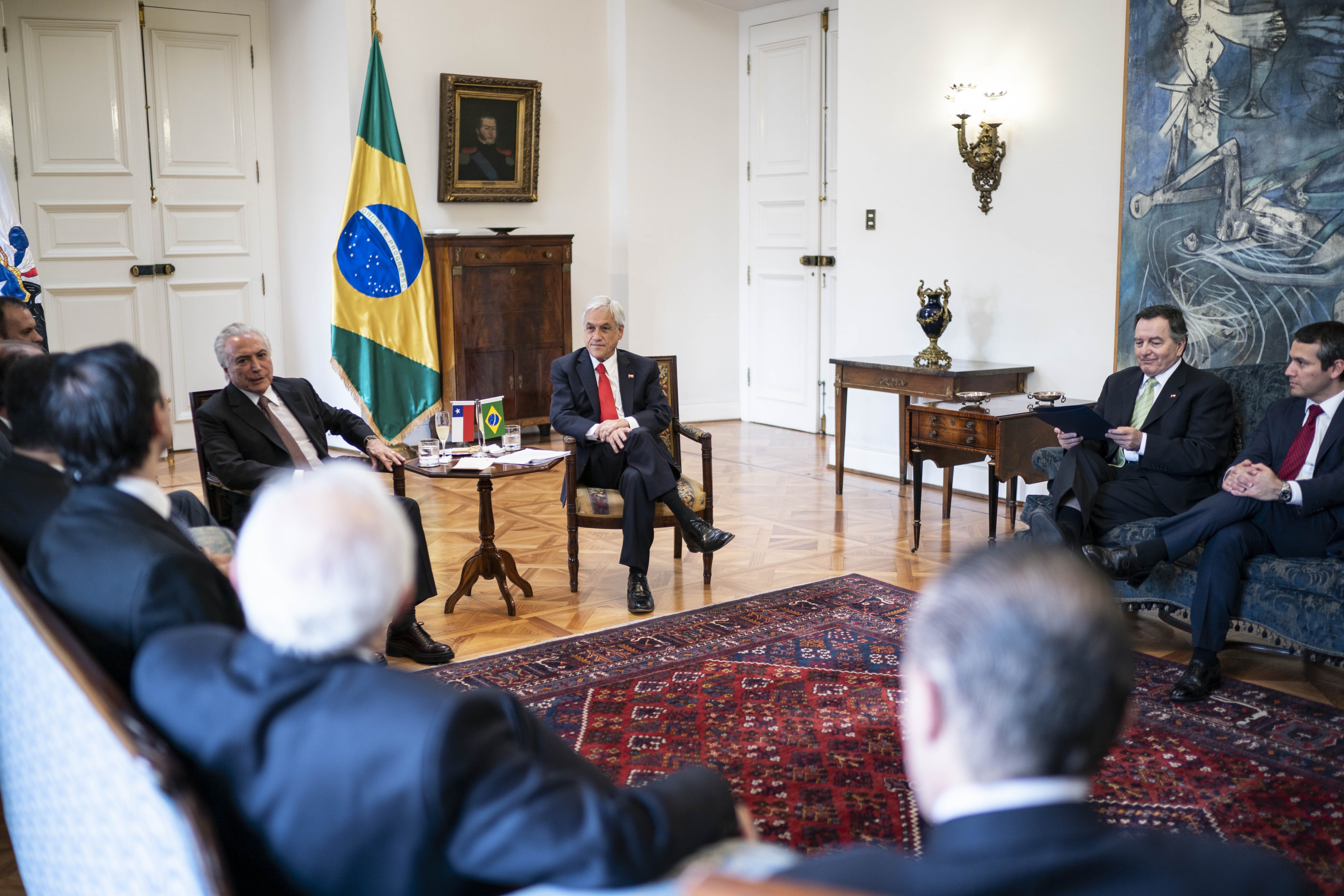 Presidentes do Chile e Brasil celebram Acordo de Livre Comércio