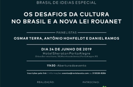 Brasil de Ideias discute nova Lei Rouanet com ministro Osmar Terra