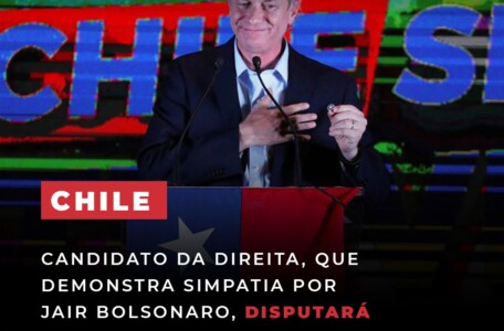 Candidato da direita, que demonstra simpatia por Jair Bolsonaro, disputará segundo turno no Chile com representante da esquerda