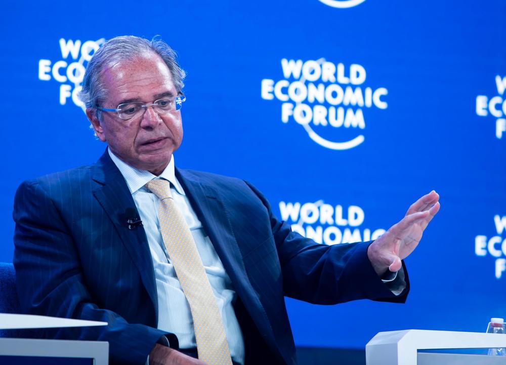 Paulo Guedes participa do Fórum Econômico Mundial, em Davos