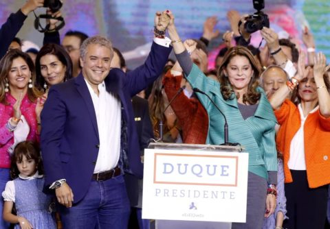 Iván Duque é eleito presidente da Colômbia