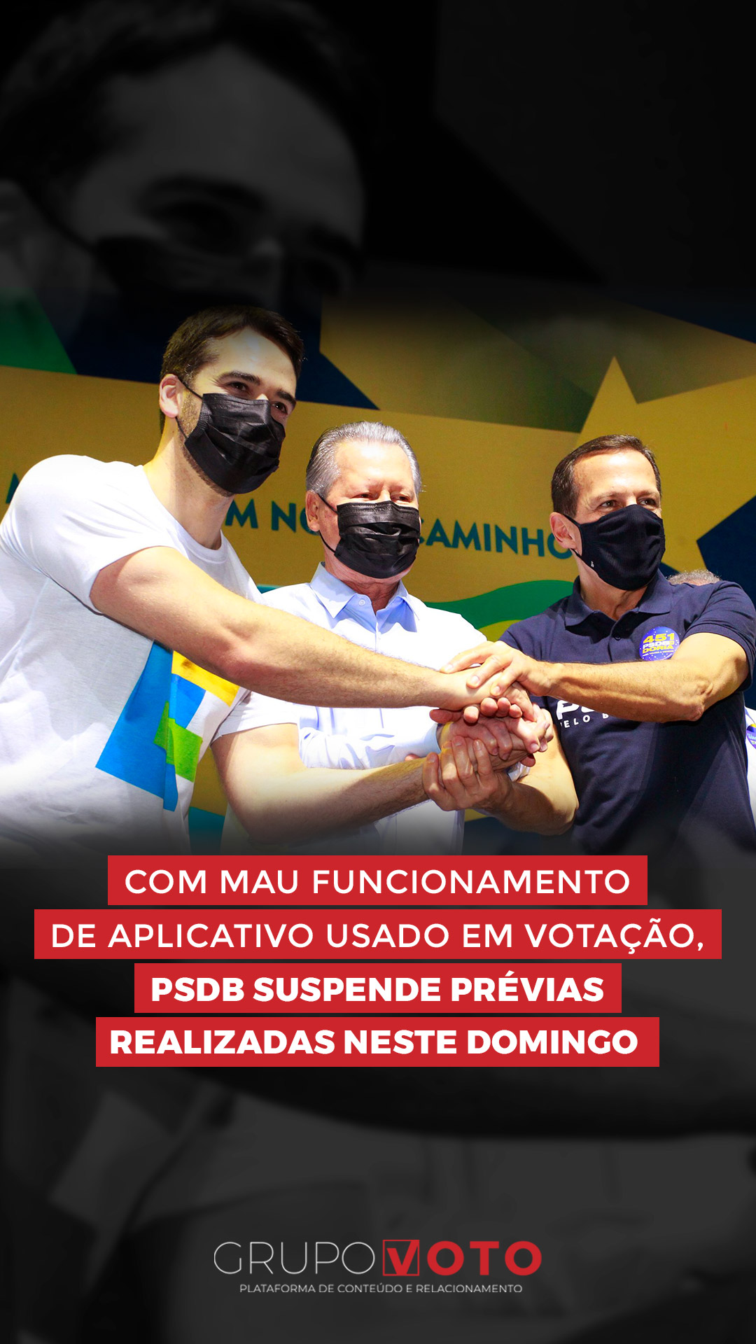 Com mau funcionamento de aplicativo usado em votação, PSDB suspende prévias realizadas neste domingo